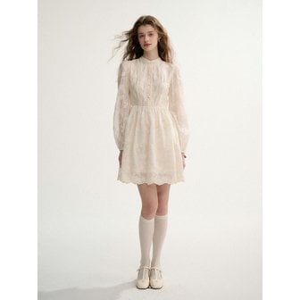 신스덴 자카드 펄 미니원피스