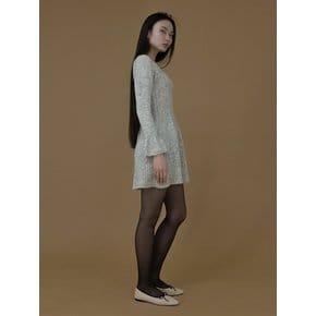 Frill u-neck knit ops (Sherbet ivory)