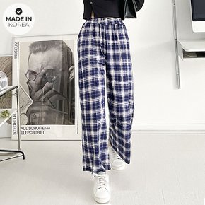 바로받자  밴딩 체크바지_P321703150