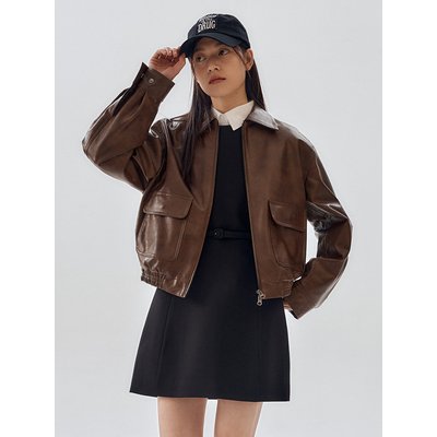 FRONTROW Eco Leather Blouson Jacket_2color