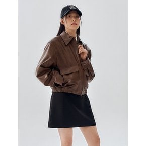 Eco Leather Blouson Jacket_2color