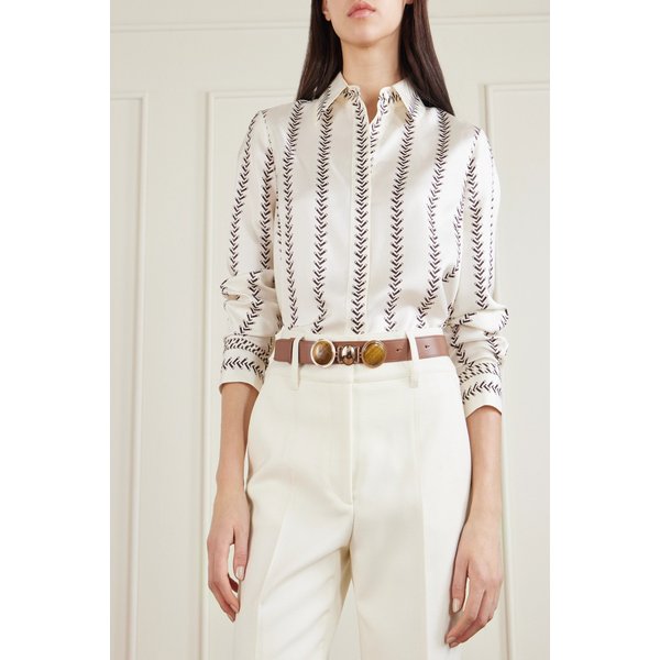 스톤 장식 가죽 벨트 46376663162949425