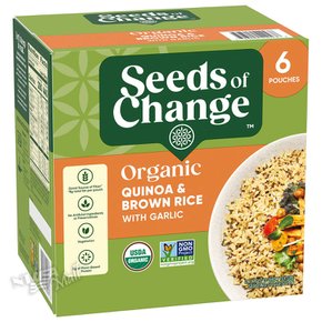 시드오브체인지 퀴노아 브라운 라이스 갈릭 240g 6개 SEEDS OF CHANGE ORGANIC QUINOA AND BROWN