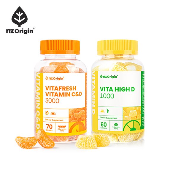 [쓱7클럽] 비타프레쉬 비타민 귤젤리 C&D 70구미 + 비타하이디 1000 60구미 SET