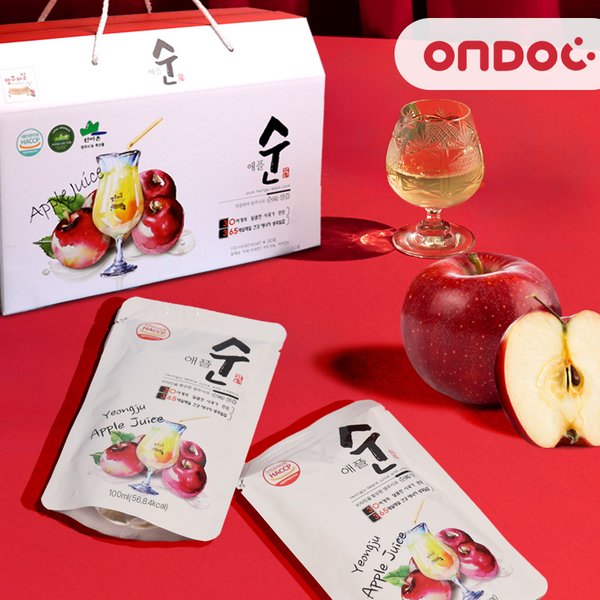 하루한포 통째로 영주 사과즙 2box (100mlx60포)