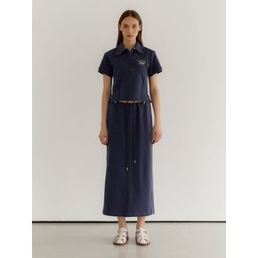 Lining long sweat skirt_Navy