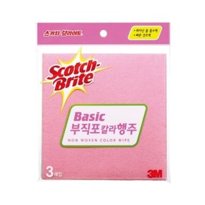 3M 브라이트 베이직 부직포 칼라행주 3매 (1개) (WC746DF)