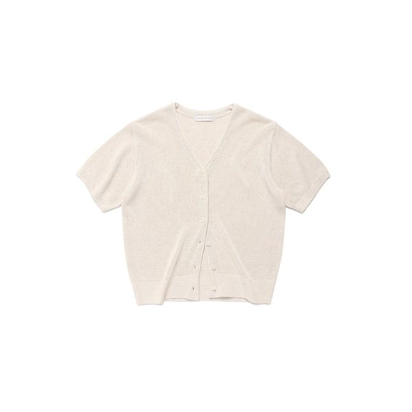 Linen Half-knit Cardigan_Beige
