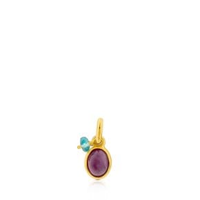 Vermeil Silver Tiny Pendant with Ruby and Apatite/팬던트/712314530