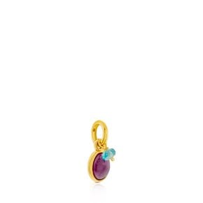 Vermeil Silver Tiny Pendant with Ruby and Apatite/팬던트/712314530