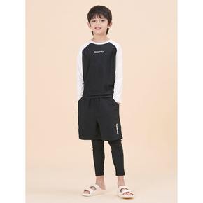 *시즌오프30%*[BEANPOLE KIDS] 레글런 래쉬가드 바지레깅스 세트  블랙 (BI4541U025)