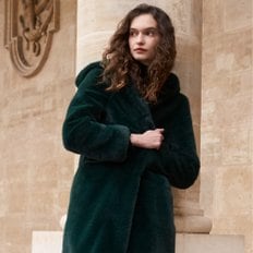 FAUX FUR LAON HOODED MAXI COAT (LCT008KRFKF)