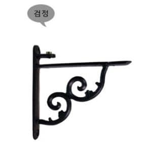 벽면 인테리어 꾸미기 유리 선반용 지지대 흑색 낱개 간판걸이