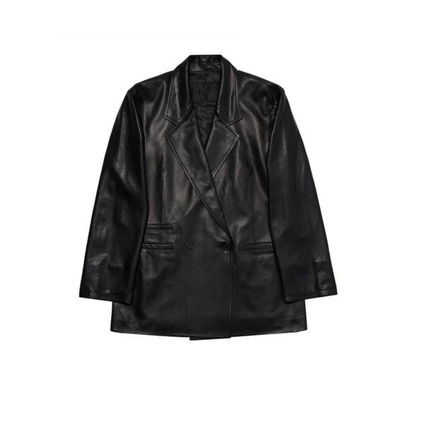 램스킨 베지터블 오버핏 자켓 [블랙]