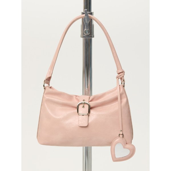 [리퍼브] 리본 호보 버클 숄더백 _ 핑크