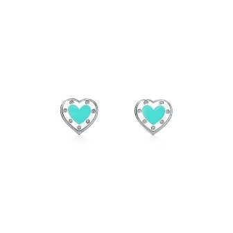 TIFFANY&CO 리턴 투 티파니 러브 티파니 블루 하트 이어링 실버 미니 60994862