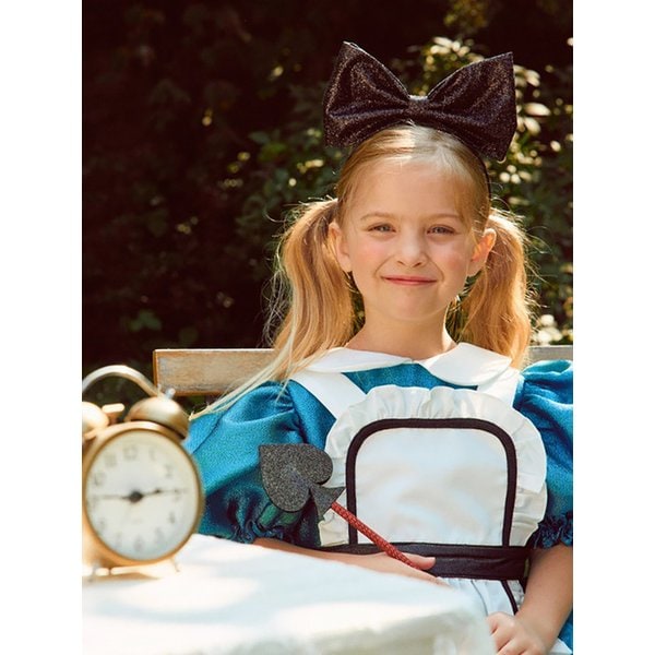 앨리스 글리터 리본 헤어밴드