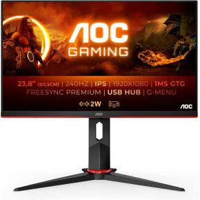 영국 AOC USB 연결 모니터 Gaming 24G2ZU 240 Hz 1ms IPS AMD FreeSync Premium Height Adjust H