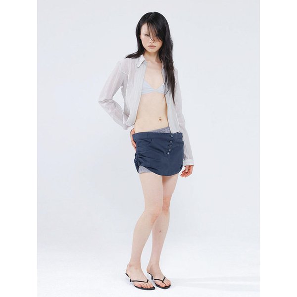 ASYMMETRIC LAYERED SKORT NAVY