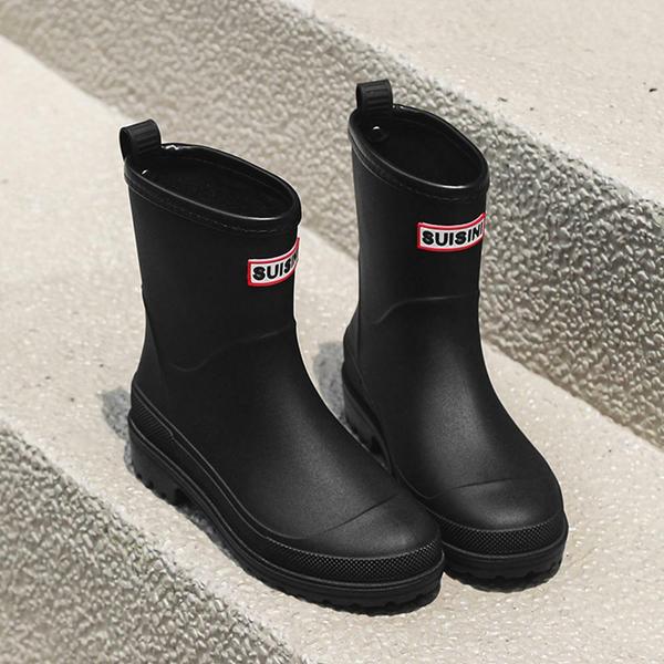미끄럼방지 첼시 레인부츠 고퀄리티 미들 여성 장화