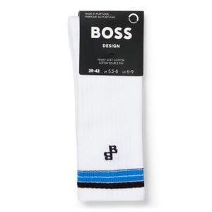 BOSS [30프로 할인][FA23] 스트라이프 양말 화이트(50495957100)