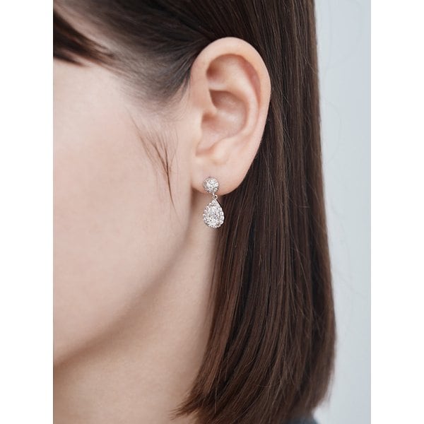 18K GF 모이사나이트 물방울 귀걸이 GI8KPEE082