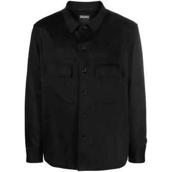  23AW 에르메네질도제냐 긴팔 셔츠 Shirt Zegna E8V46 SOT6 210 BLACK BLACK