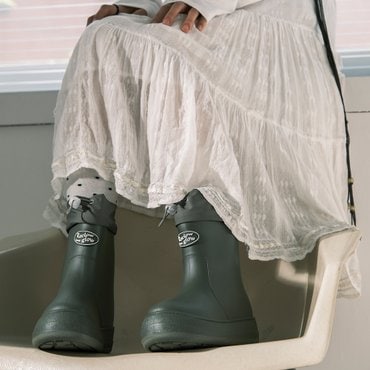리끌로우 레인부츠 RE-RAIN SHIRRING BOOTS KHAKI
