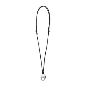 Black suede pignose necklace