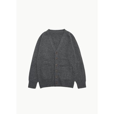 샵아모멘토 블레스 25FW Pearl Pad Cardigan, Grey / Brown