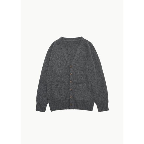 샵아모멘토 블레스 25FW Pearl Pad Cardigan, Grey / Brown