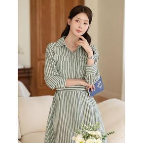 XXL까지  에티브 히든버튼 스트라이프 셔츠 원피스 봄 가을 하객룩 오피스룩 .._P419985382