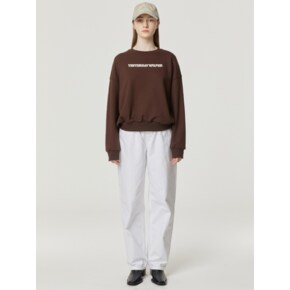 YESTERDAYS PAPER LOGO SWEATSHIRT-BROWN