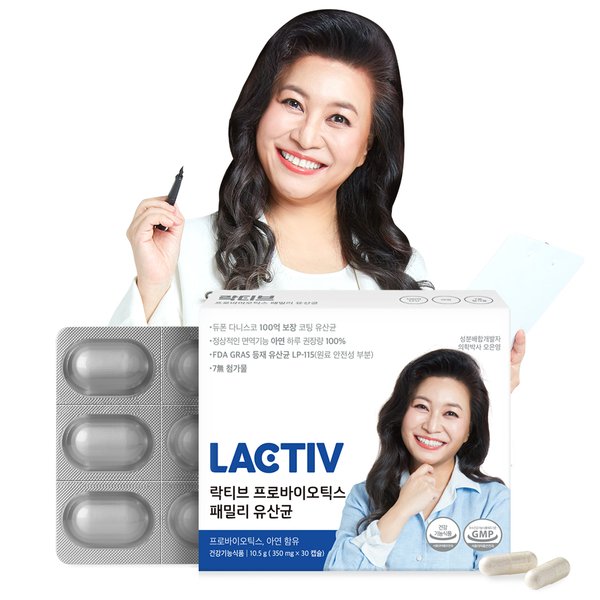 프로바이오틱스 패밀리 유산균 350mg x 30캡슐 1박스