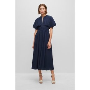 [FA23] 여성 슬림핏 백리본 미니 드레스 다크 블루(50498240404)