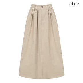 원버튼 백밴딩 핀턱 디테일 스커트 (AFZ5MS34A)