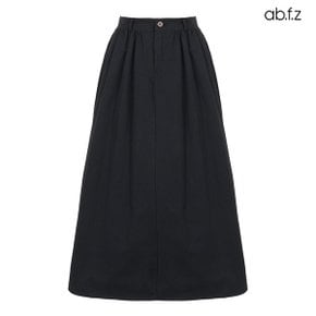 원버튼 백밴딩 핀턱 디테일 스커트 (AFZ5MS34A)