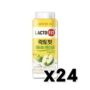 락토핏 마시는유산균 사과맛 요거트음료 130ml x 24개