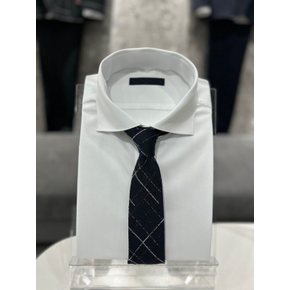 남성 실크혼방 정장 넥타이 네이비 체크/데일리 면접 결혼식 넥타이