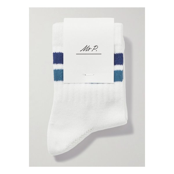 미스터 피 스트라이프 골지 코튼 혼방 양말 1647597337855164