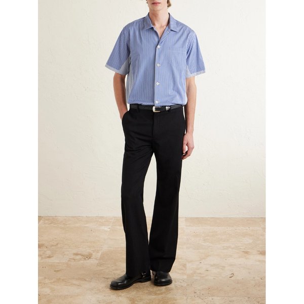 패널 스트라이프 코튼 포플린 셔츠 46376663162959935