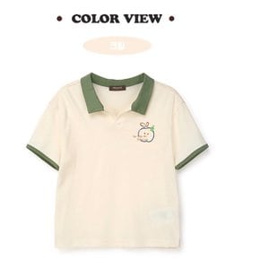 애플 배색카라반팔티 P2425T118_KG