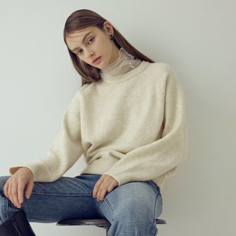 신세계라이브쇼핑 나이스클랍 라운드 울 래글런 니트 탑 X256PWKA56