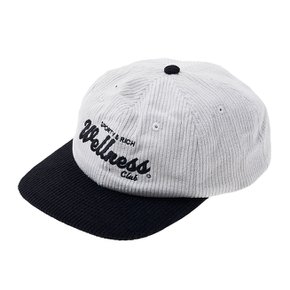 웰니스 코듀로이 볼캡 WELLNESS CLUB CORDUROY HAT BLACK WHITE