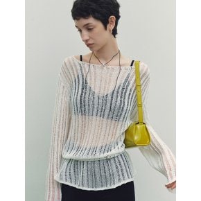 Texture Flow Loose Fit Knit (Ivory)