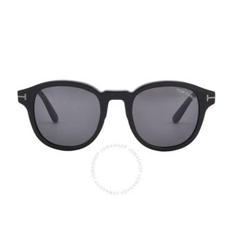 톰포드 4132639 Tom Ford Jameson Smoke Oval Mens Sunglasses