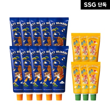 엣 호작도 [SSG단독] 호랑이 스케일링 불소치약 호작도 100g x 10개 + 약리도 30g x 6개