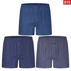 BYC 남자 60수 고급 순면 트렁크 팬티 3매입 M1G12