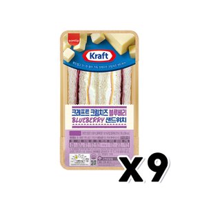 크래프트 크림치즈 블루베리 샌드위치 베이커리빵 165g x 9개