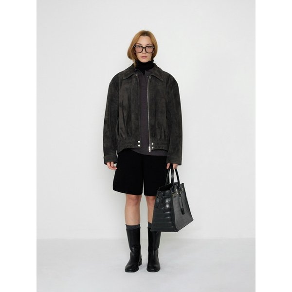 SUEDE BLOUSON - SLATE CHARCOAL